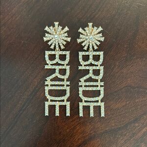 Gold and Silver Bride Earrings